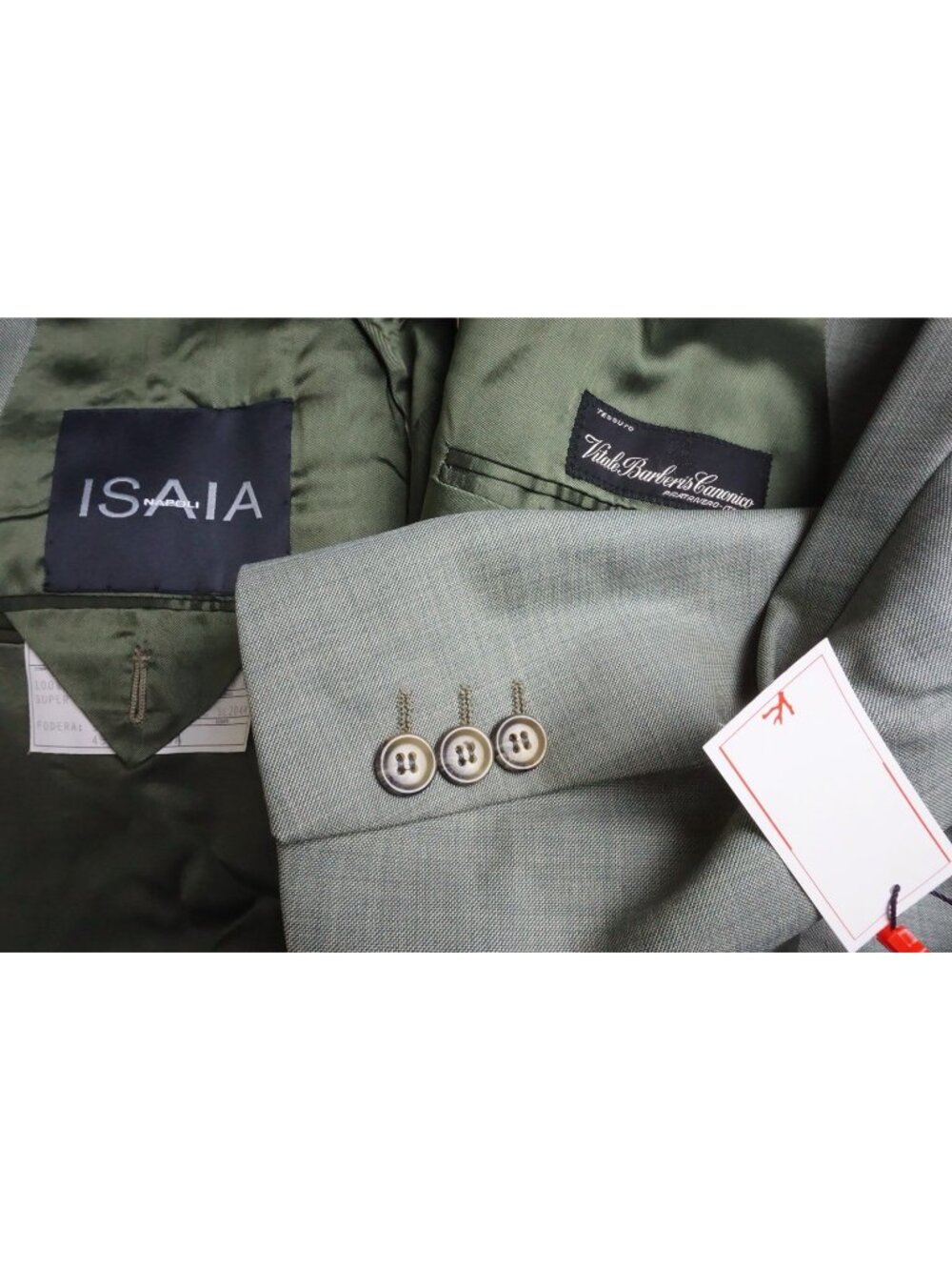 Isaia Napoli Light Brown VBC S100s Wool 2 Pc Suit Jacket Pants 44R US BRAND NEW
